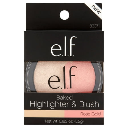 e.l.f. Cosmetics Baked Highlighter & Blush, Rose