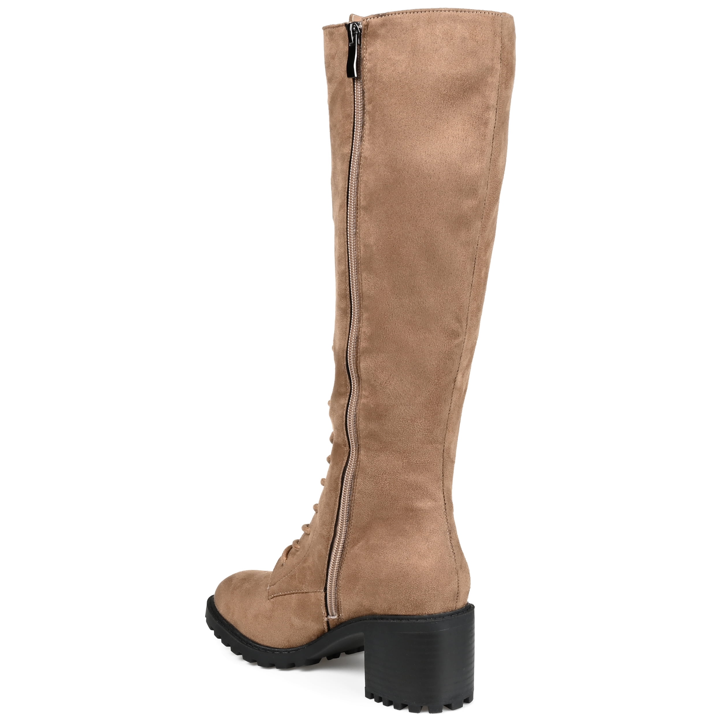 Journee Womens Jenicca Wide Calf Stacked Heel Knee High Boots