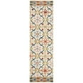 thumbnail image 3 of SAFAVIEH Suzani Ethelinda Geometric Swirls Wool Runner Rug, Ivory/Multi, 2'3" x 8', 3 of 6