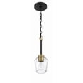 thumbnail image 4 of Craftmade Avante Grand 1 Light Mini Pendant, Flat Black / Satin Brass, 56991-FBSB, 4 of 6