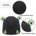 thumbnail image 3 of Gorro de lana con protección para las orejas con forma de rana de dibujos animados, divertido gorro de lana holgado y cálido para esquiar en invierno, 3 of 5