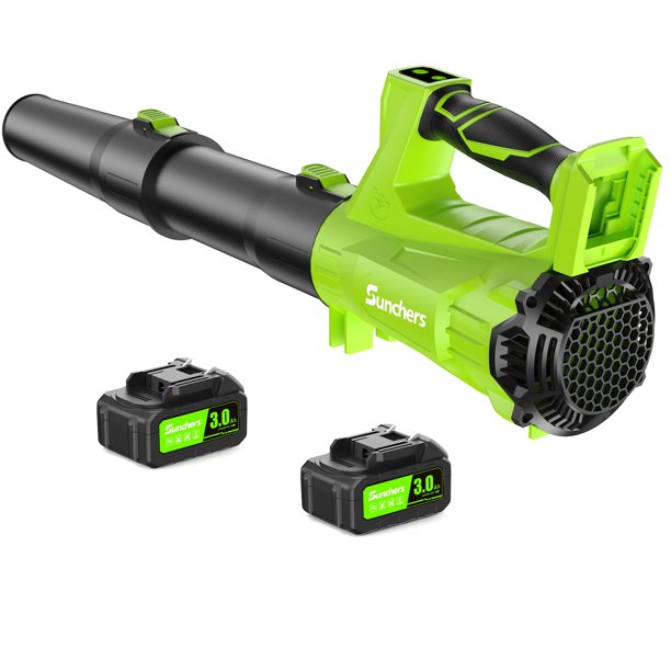 Soplador eléctrico de hojas inalámbrico SUNCHERS 20 V con 2 baterías 3.0 Ah