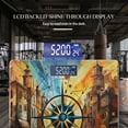 thumbnail image 3 of High Precision Body Weight Scale Smart Bathroom Scales with Large LCD Display(400lbs),Decorative for Bedroom-Old City Street With Buildings And Compass Rose In The Center, 3 of 4