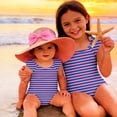 thumbnail image 4 of Abcomgle Baby Swimsuit Girl Stretchy One Piece Girls Swimsuit Cute Striped Ruffled Girls Swimwear, 4 of 7