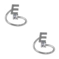 thumbnail image 4 of Qarigey Anillo abierto con letras mayúsculas, anillos ajustables, joyería para interiores y exteriores, regalo H mi 2piezas Qarigey CBP132301, 4 of 5