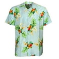 thumbnail image 3 of Men's T-Shirt Print Style Summer Beach Button Down Short Sleeve Hawaiian Shirt, Yellow, XL, 3 of 3