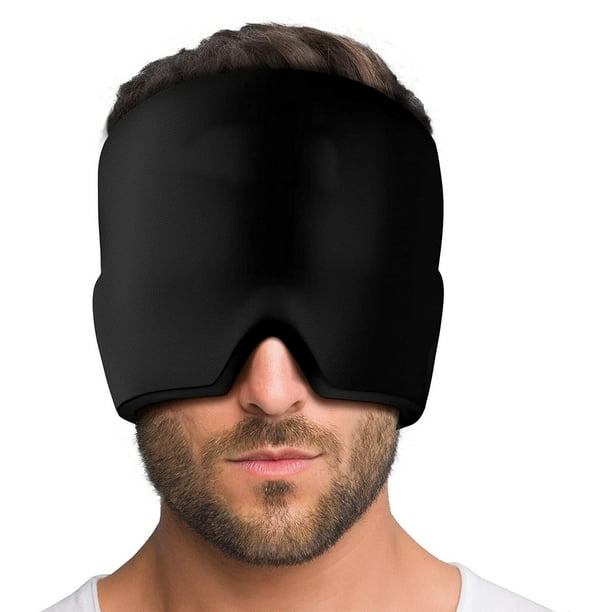 Labymos Chapeau de soulagement des maux de tête, masque anti-migraine  portable, enveloppe de tête glacée 