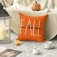 thumbnail image 6 of Sm:)e Cat Maple Leaves Pumpkin Fall Pillow Covers 18x18 Inch Set of 4, Cushion Covers for Sofa Seasonal Home Decor, 6 of 8