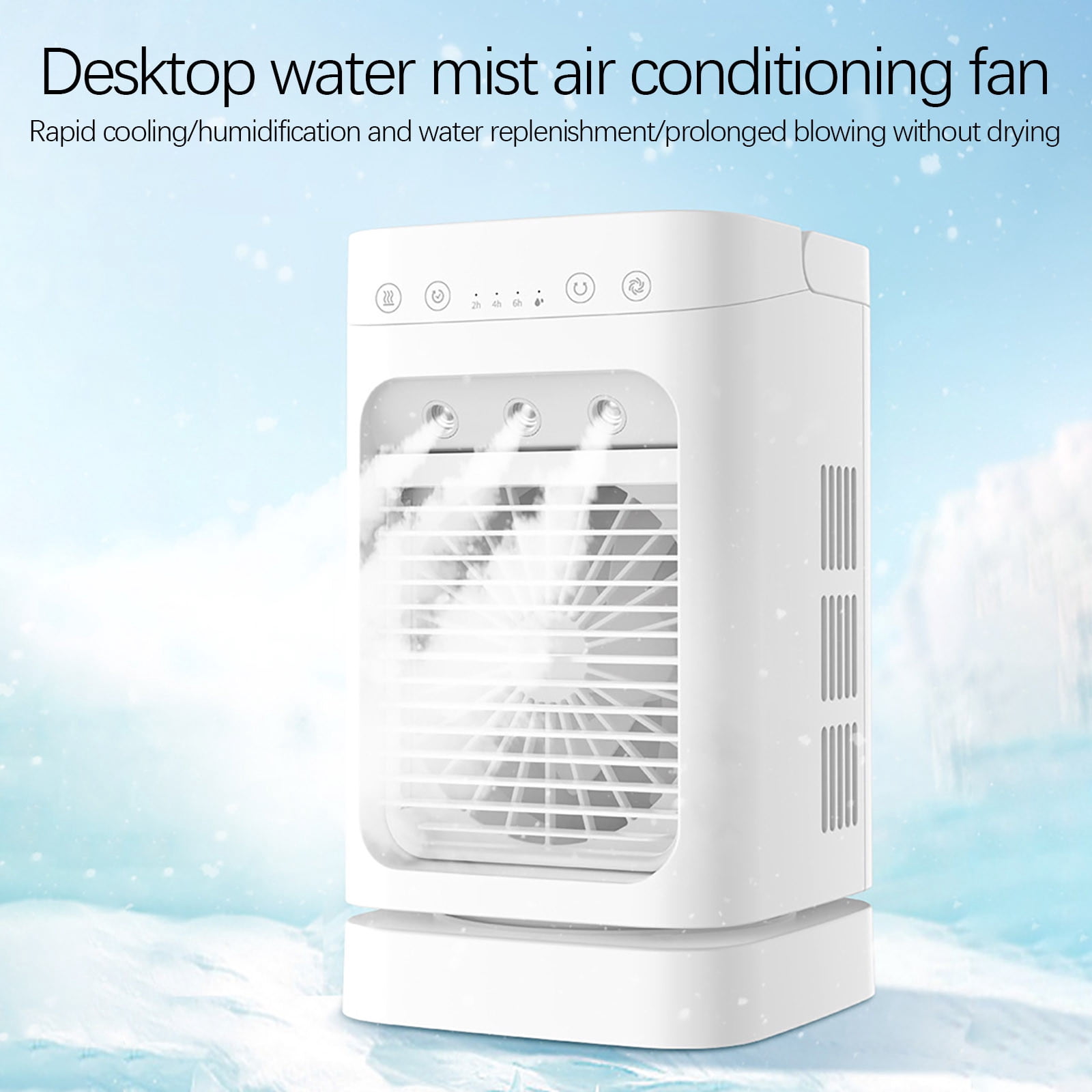 PHIGZNT Portable Air Conditioners, 3 in 1 Evaporative Air Cooler, 7 LED Light and 3 Wind Speed, Cool Mist & 2-8H Timer Cold AC for Bedroom, Best Partner In Summer