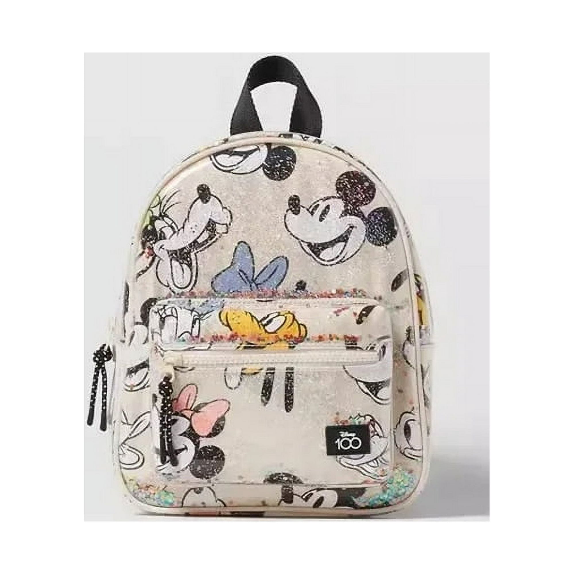 Disney Anime Mickey Kids Bag Off White Girls Co Branded Print Mini Backpack Portable Fashion Travel Storage Bag Kids Gifts