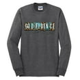 thumbnail image 2 of Wild Bobby Godfidence- Knowing I Can't But He Can Blue and Brown Cheetah Print Inspirational/Christian Men Long Sleeve Shirt, Heather Black, Medium, 2 of 6
