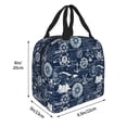 thumbnail image 2 of Yiaed Sailing Cruises Nautical Print Insulated Lunch Bag Reusable Cute Tote Lunch Box, Leakproof Cooler Lunch Bags for Work Office Travel School Picnic, 2 of 5