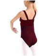 thumbnail image 2 of LLYwey Girls' Gymnastics Leotards - Toddler Girls' Dance Leotards Spaghetti Strap Sleeveless Cami Tank Bodysuits Camisole Dance Tops, T-70, Red, 11T, 2 of 3
