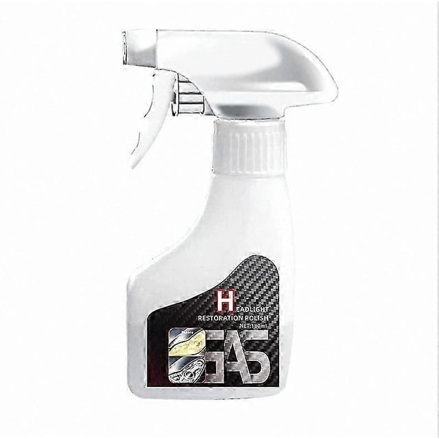 Plastic Lens Polish Kit 180ml - Anti-Yellowing Restorer for Foggy Scratched Headlights Without Sanding