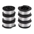thumbnail image 4 of 6 Pcs Fil de Remplacement pour Coupe-Bordures en Nylon, Fil de Tondeuse Compatible avec BLACK DECKER (Noir), 4 of 9
