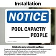 thumbnail image 3 of (2 Pack) Pool Capacity ____ People OSHA Notice Sign 10 Inch X 7 Inch Vinyl Label Decal Sticker Weather Resistant, UV Protected for Workplace, Business, and Construction Site, Made in, 3 of 7