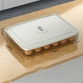 thumbnail image 4 of Egg Storage Container For Refrigerator – Food Grade Plastic Egg Holder Stackable Egg Tray With Lid Slip & Durable Egg Organizer For Fridge, 4 of 5