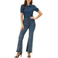 thumbnail image 2 of CAMISA DE ALGODÓN CON MANGAS CORTAS Y BOTONES PARA MUJERES ELEGANTE INSPIRADA CHIC TALLA 1 S, 2 of 6