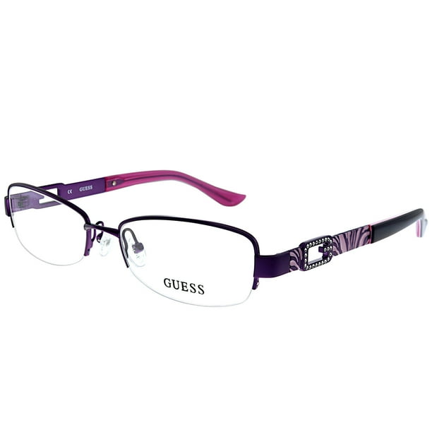 Guess GU 2290 PUR 52mm Womens SemiRimless Eyeglasses