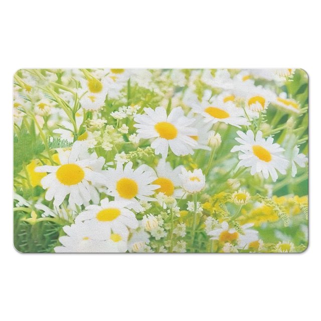 Soft Superfine Fiber Bath Rug Floral Design, Non Slip, Machine Washable - Enhance Your Bathroom & Shower Room, 20x32 inch