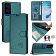 thumbnail image 2 of TCL 50 5G Case ,Cat PU Leather Crossbody Lanyard Strap RFID Magnetic Wallet Compatible with TCL 50 5G Cover, 2 of 5