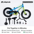thumbnail image 3 of RoyalBaby Rocket Outdoor Children's Bike with Training Wheels, 16 Inch, Blue, 3 of 12