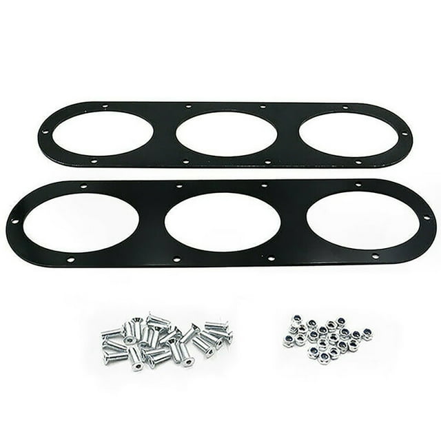TopOne 2 Piece Car Rear Bumper Diffuser Panels Lightweight Universal Air Diffuser Panel Exterior Styling Parts (3-Hole Round)