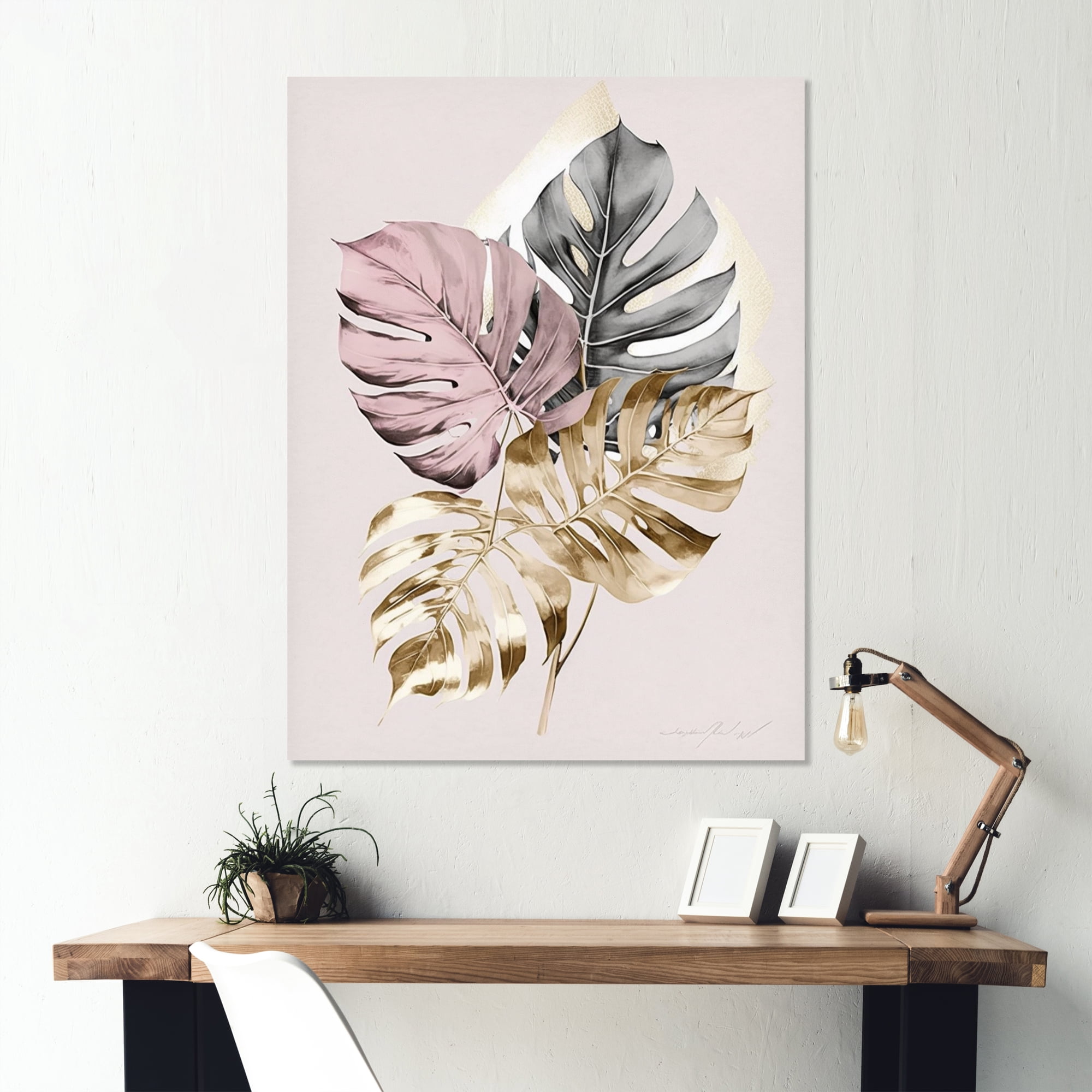 Designart Leaf V Canvas Wall Art