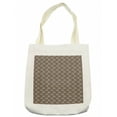 thumbnail image 1 of Geometric Tote Bag, Retro Inspired Pattern with Big and Little Order Dots in Squares, Cloth Linen Reusable Bag for Shopping Books Beach and More, 16.5" X 14", Cream, by Ambesonne, 1 of 2