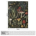 thumbnail image 4 of PIKWEEK Mushroom Fern Leaves Throw Blanket Gifts for Her Women Girls Cute Mushroom Gifts Aesthetic Botanic Blanket Cozy Flannel Blanket for Bed Sofa Couch Birthday Valentines, 4 of 6