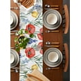 thumbnail image 5 of Table Runner Dresser Scarf 14 x 72 Inch Spring Floral Watercolor Red Poppy Blue Yellow Flower Table Runners Non-Slip Heat Kitchen Dining Table Decor for Indoor Outdoor Home Party Decoration, 5 of 7