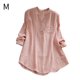 thumbnail image 1 of Camisa de mujer Manga larga Primavera Otoño Blusa Cuello en V Chica Top suelto, Rosa, M Sweethay AP000936-04, 1 of 7