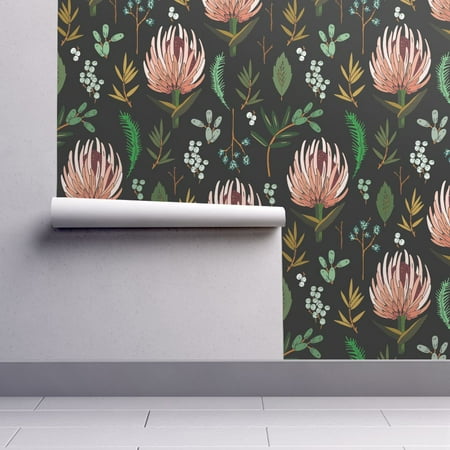 Removable Leaf - Removable Water-Activated Wallpaper Botanical Leaf Floral Flower Botany Holli