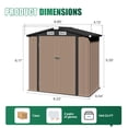 thumbnail image 2 of Clouddwell 6 ft. x 4 ft. Outdoor Storage Shed, Metal Garden Shed with Lockable Doors & Sloped Roof for Backyard, Patio, Poolside, 2 of 9