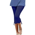 thumbnail image 3 of Capri Leggings for Women Summer Casual Elastic High Waist Drawstring Workout Yoga Cropped Capris Pants, 3 of 6