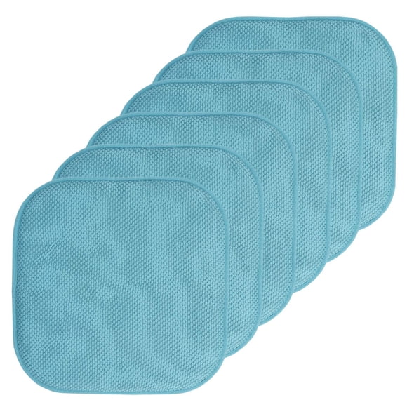 Cojín para silla Sweet Home Collection, espuma viscoelástica, paquete de 6, color verde azulado