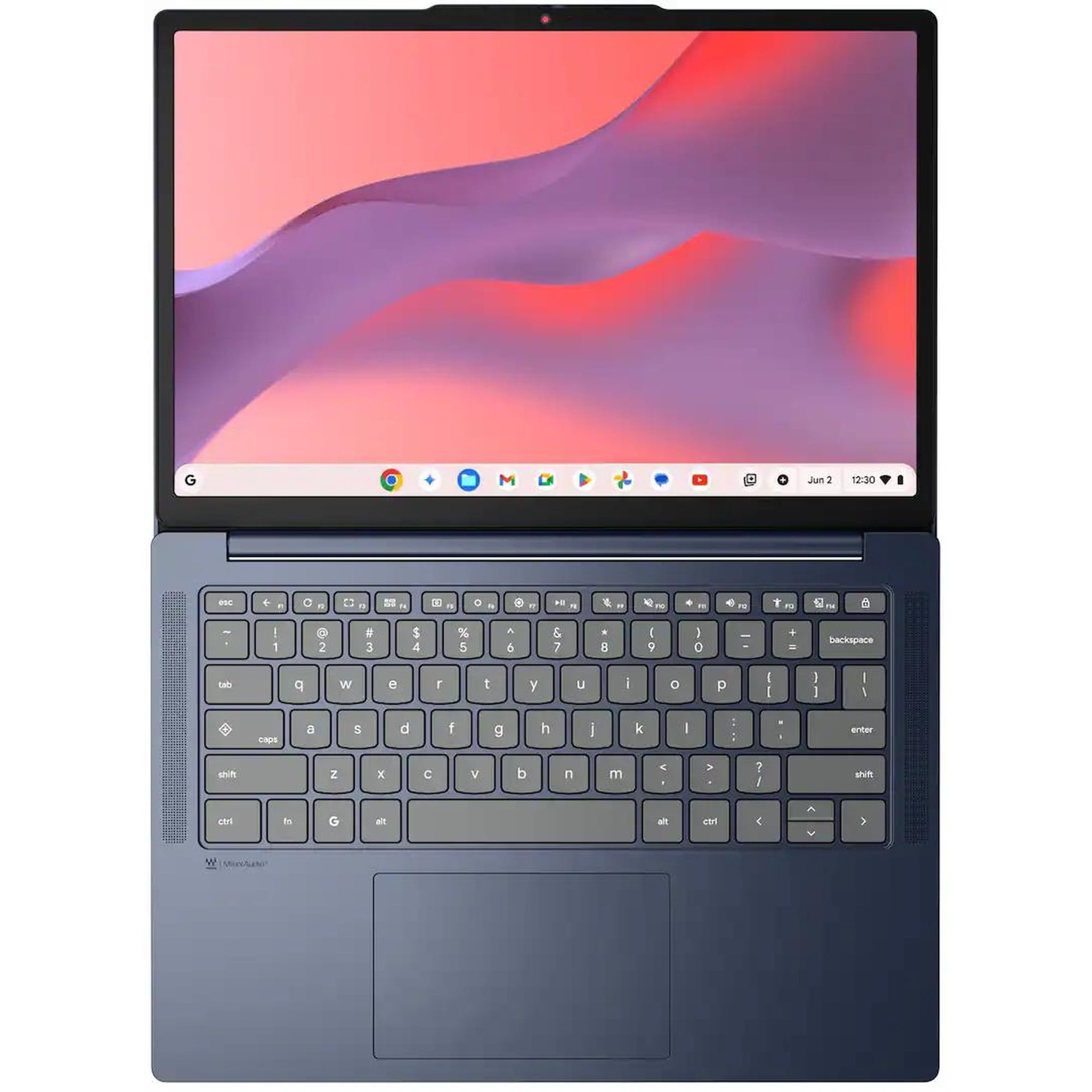 Lenovo - IdeaPad Slim 3 Chromebook - 14" 2K Touchscreen Laptop - MediaTek Kompanio 540 2025 - 4GB Memory - 64GB eMMC - Cosmic Blue