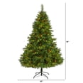 thumbnail image 2 of Nearly Natural 6.5ft. West Virginia Full Bodied Mixed Pine Artificial Christmas Tree with 400 Clear LED Lights and Pine Cones, 2 of 7