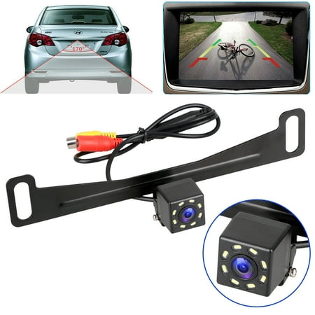 EEEkit Cam HD Rear Reverse Backup Camera License Plate Parking Rearview System of 170-Degree Wide Angle for Cars Truck & RV with Waterproof Night