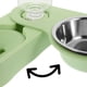 thumbnail image 4 of Cuenco para perros para jaula, juego de dispensador de comida y agua para gatos, cuenco grande, comedero automático, 4 of 5