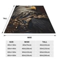 thumbnail image 3 of Honeii Noble Style Bald Eagle Print Fleece Blanket - Throw Blanket for Bed, Sofa, Couch, Camping, and Travel , Microplush Ultra Soft Warm Blanket-40"x30", 3 of 7