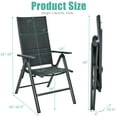 thumbnail image 4 of Patiojoy Set of 2 Patio Chairs Adjustable Sling Back Chairs Folding Outdoor Chairs for Camping Garden, 4 of 10