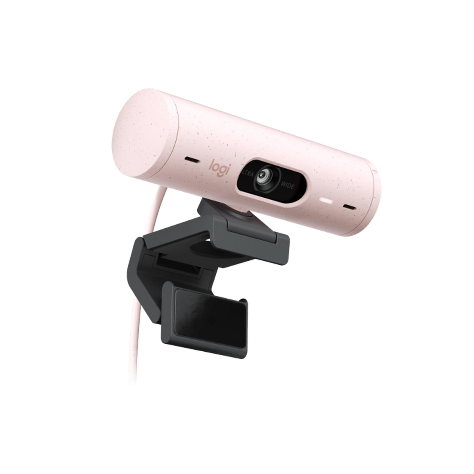 Logitech BRIO 500 Wired HD Webcam, 60 fps/1080p, Live Streaming, Auto Light Correction, Auto Framing and Show Mode Support, 4MP, USB-C, for laptops, LCDs or monitors, Windows/macOS/ChromeOS,  pink