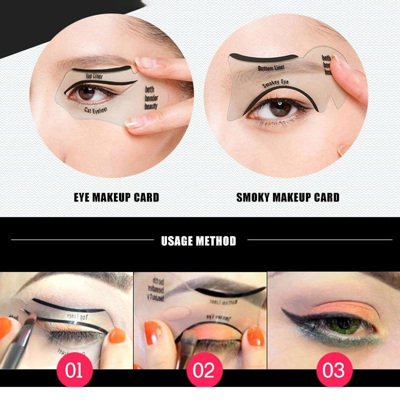 2pcs eyeliner stencil reusable easy to clean flexible eyeliner eyeshadow stencils new walmart com