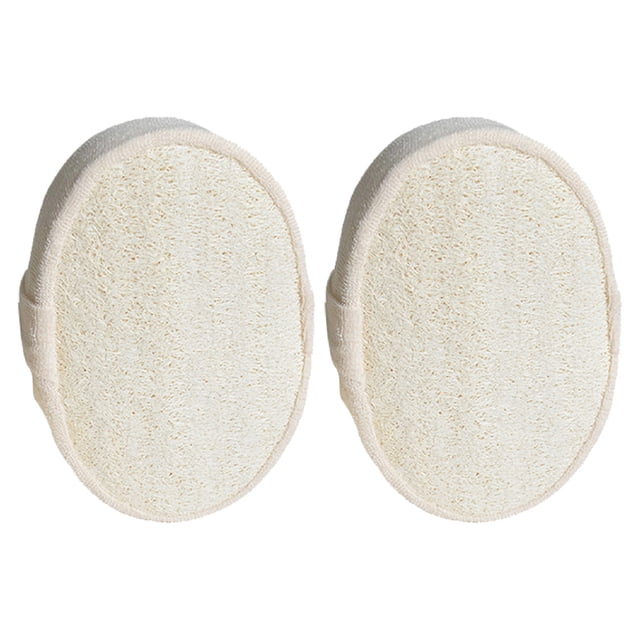 2 uds esponja de baño de esponja de lufa, piel pelada, toalla de baño, guantes de baño de barro y bolas de baño