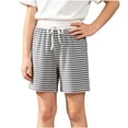 thumbnail image 2 of Amidoa Girls Shorts Elastic Waist Casual Summer Soft Shorts for Kids Dark Gray Size 4T, 2 of 6