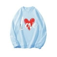 thumbnail image 5 of Uootdi Womens Valentine Sweatshirt Love Heart Print Crewneck Pullover Tops Casual Cute Valentines Long Sleeve Sweatshirt Outfit Gift, 5 of 9