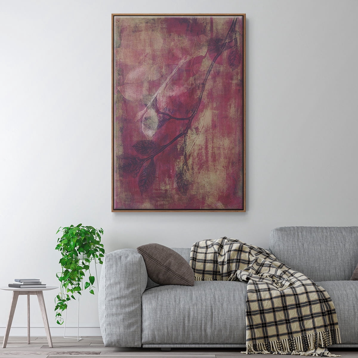 Branching Out XVII Framed Premium Gallery Wrapped Canvas - Ready to Hang - 17 x 25 - Walnut Floating Frame