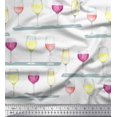 thumbnail image 1 of Soimoi Toile de Coton Barre de Verre de Vin Tissu Imprimé 1 Yard 42 Inch Wide, 1 of 3