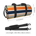 thumbnail image 4 of Bingfone Colorful Pastel Stripes Print Gym Duffle Backpack for Men Women,Travel Weekender Carry-On Bags with Detachable Back Pack Straps for Traveling Overnight Climb Sports, 4 of 8